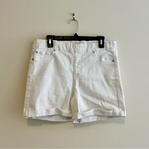 Liverpool White Shorts Women's 30 Chloe Bright Minimalist Rolled Cuff Pull On